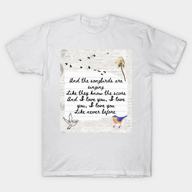 Songbird by Fleetwood Mac Lyric Print T-Shirt by madiwestdal